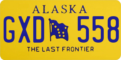 AK license plate GXD558