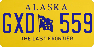 AK license plate GXD559