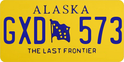 AK license plate GXD573