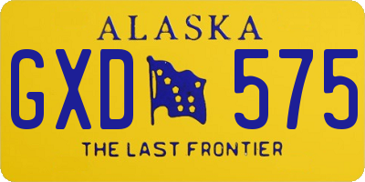 AK license plate GXD575