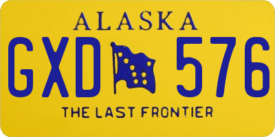 AK license plate GXD576