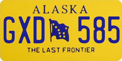 AK license plate GXD585