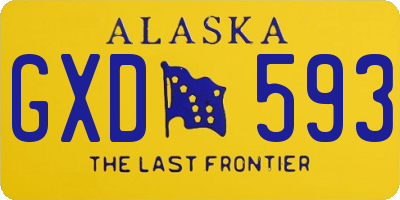 AK license plate GXD593