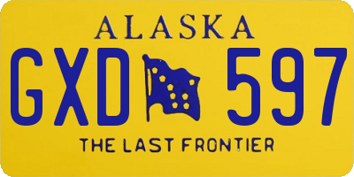 AK license plate GXD597