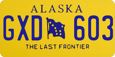 AK license plate GXD603