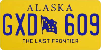 AK license plate GXD609