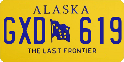 AK license plate GXD619