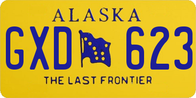 AK license plate GXD623
