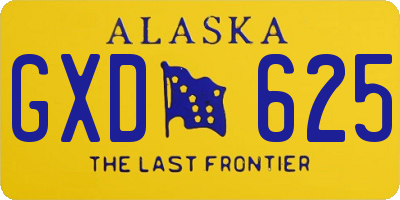 AK license plate GXD625