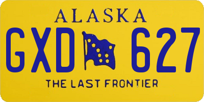 AK license plate GXD627