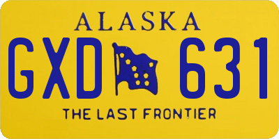 AK license plate GXD631