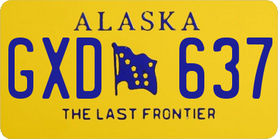 AK license plate GXD637