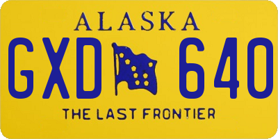 AK license plate GXD640