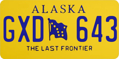 AK license plate GXD643