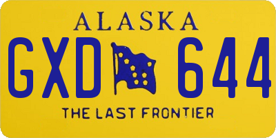 AK license plate GXD644