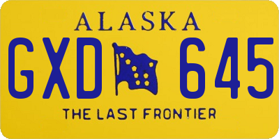 AK license plate GXD645