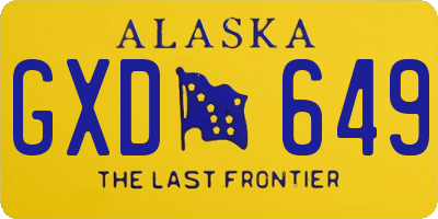AK license plate GXD649