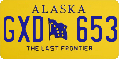 AK license plate GXD653