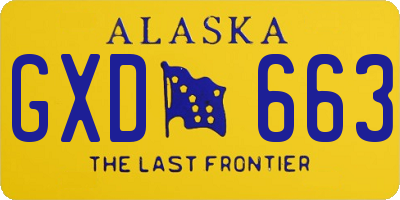 AK license plate GXD663