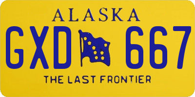 AK license plate GXD667