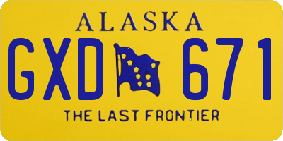 AK license plate GXD671