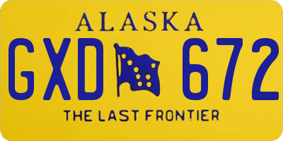 AK license plate GXD672