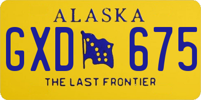 AK license plate GXD675