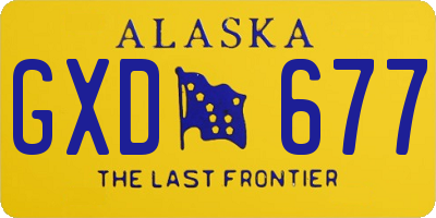 AK license plate GXD677