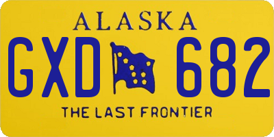AK license plate GXD682