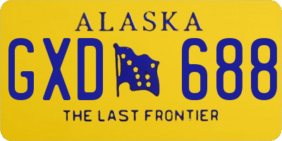 AK license plate GXD688