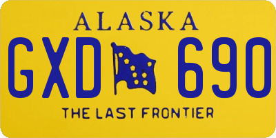AK license plate GXD690