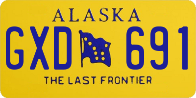 AK license plate GXD691