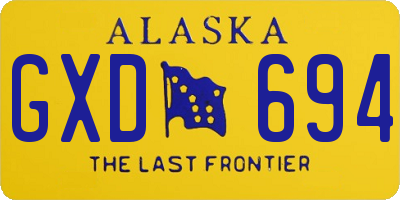 AK license plate GXD694