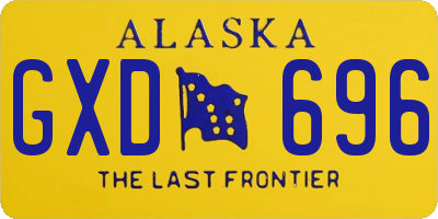 AK license plate GXD696
