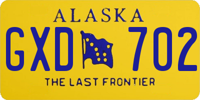 AK license plate GXD702