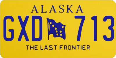 AK license plate GXD713