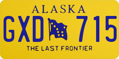 AK license plate GXD715