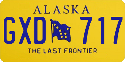 AK license plate GXD717
