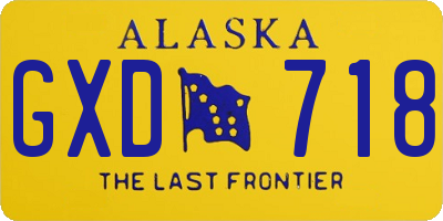 AK license plate GXD718