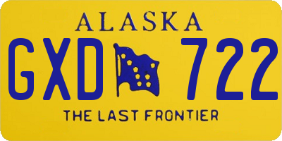 AK license plate GXD722