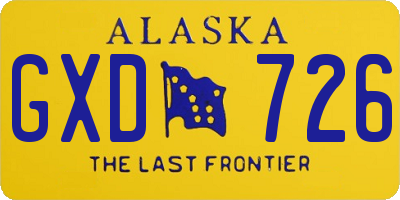 AK license plate GXD726