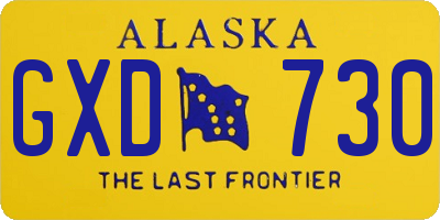 AK license plate GXD730