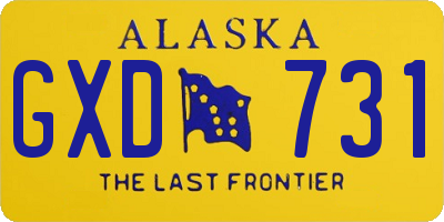 AK license plate GXD731