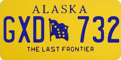 AK license plate GXD732