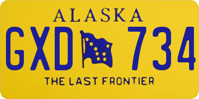 AK license plate GXD734