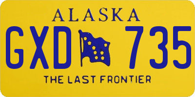 AK license plate GXD735