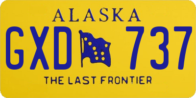 AK license plate GXD737
