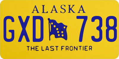 AK license plate GXD738