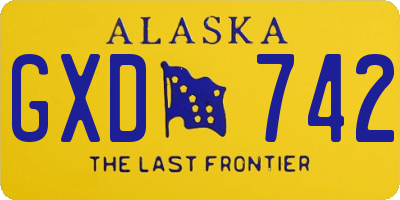 AK license plate GXD742