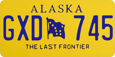 AK license plate GXD745